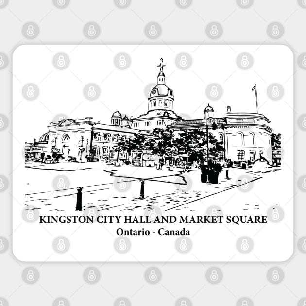 Kingston City Hall and Market Square - Ontario Magnet by Lakeric